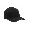 Cap - mod. 4210:Black, Cotton, Red